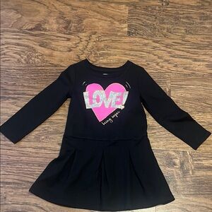 Epic Threads Black Dress with Pink Heart